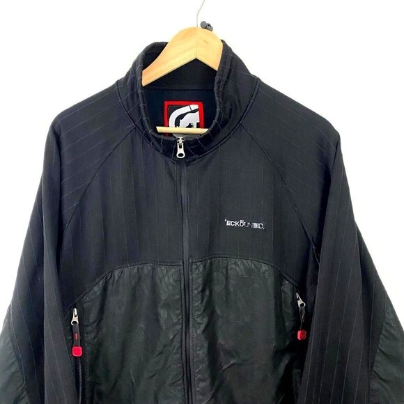 Ecko Unltd Track Jacket Men's Size Large Black Zip Up Mock Neck Outdoor Y2K - Picture 3 of 16